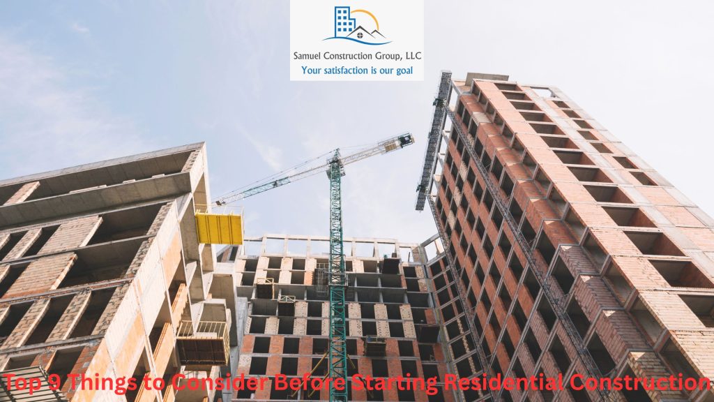 construction services for residential buildings