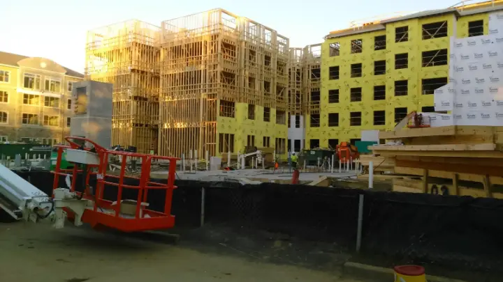 Multi-story commercial building under construction in Maryland